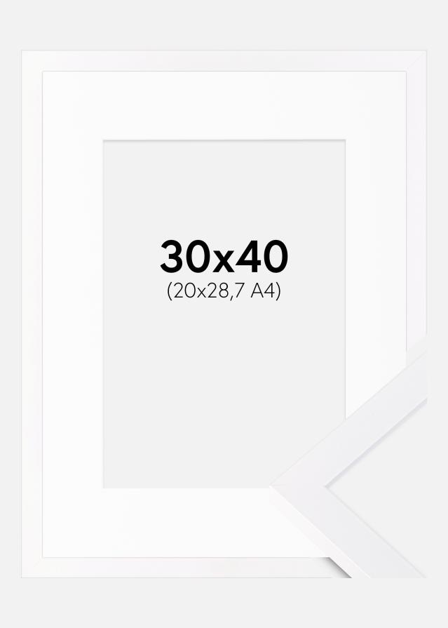 Okvir Selection Bijelo 30x40 cm - Paspartu Bijelo 21x29,7 cm (A4)