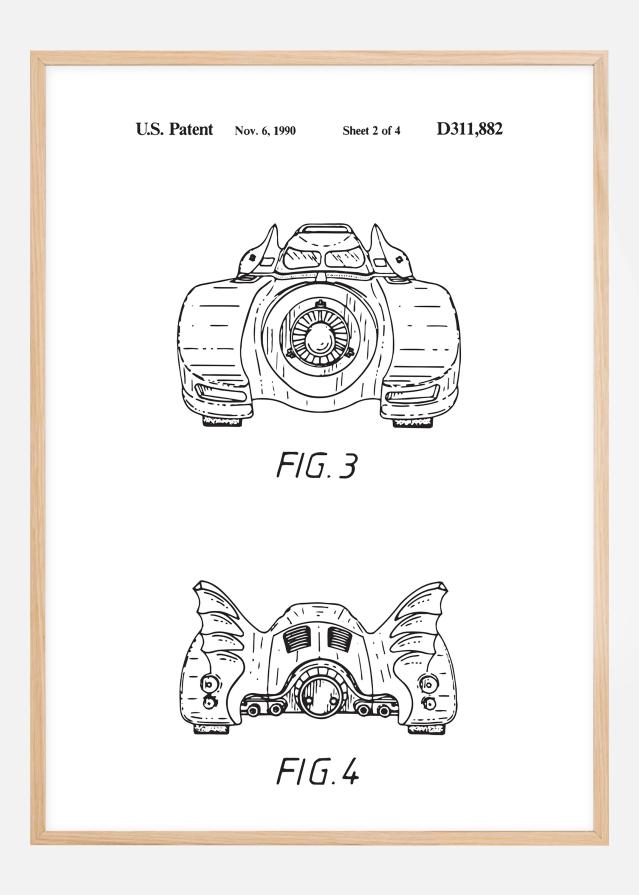 Patentni crtež - Batman - Batmobile 1990 II Plakat