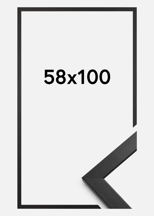 Okvir Profinjeni Akrilno staklo Crno 58x100 cm