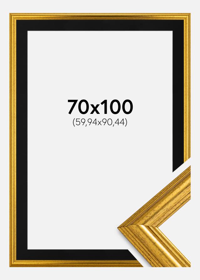 Okvir Västkusten Zlato 70x100 cm - Paspartu Crno 24x36 inches