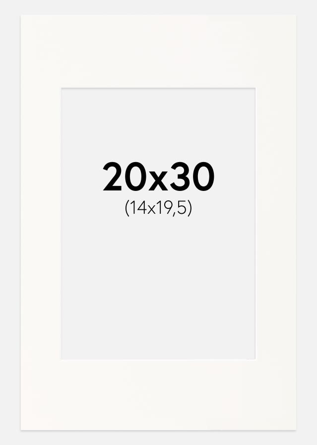 Paspartu Antique White Bijeli unutarnji rub 20x30 cm (14x19,5)