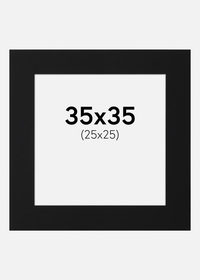 Paspartu Crni Standard (Bijela Jezgra) 35x35 cm (25x25)