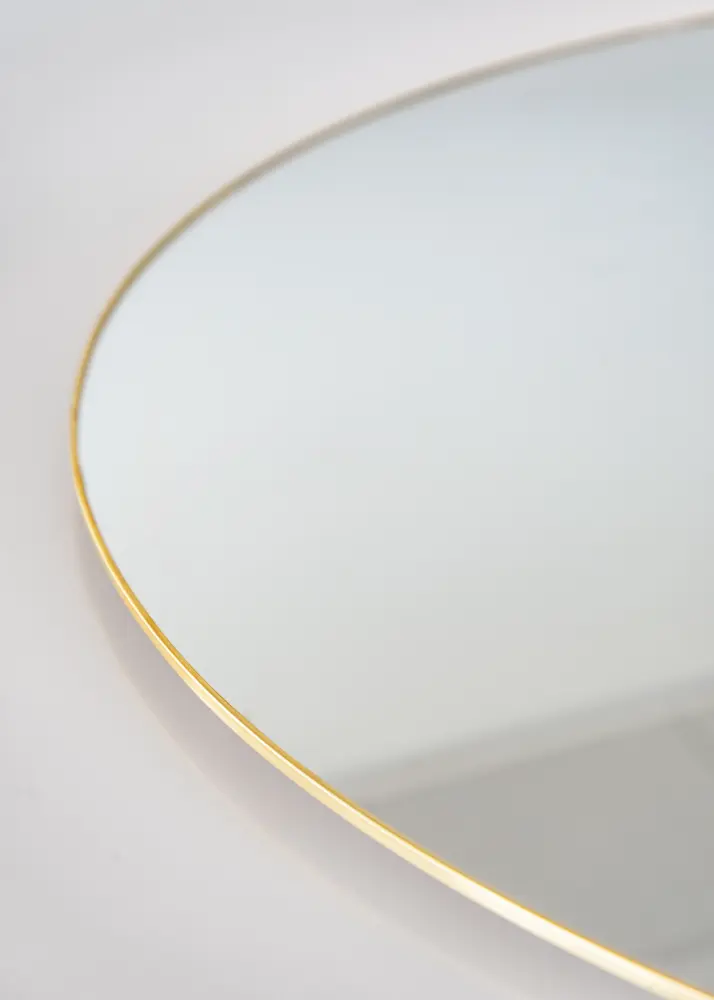 KAILA Round Mirror - Thin Brass 100 cm Ø