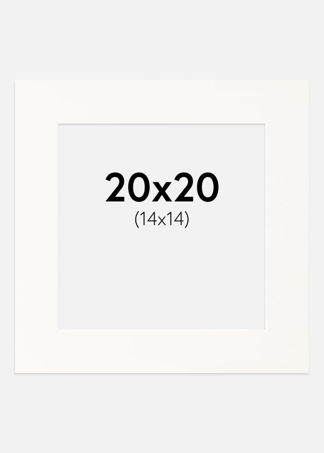 Paspartu Antique White Bijeli unutarnji rub 20x20 cm (14x14)