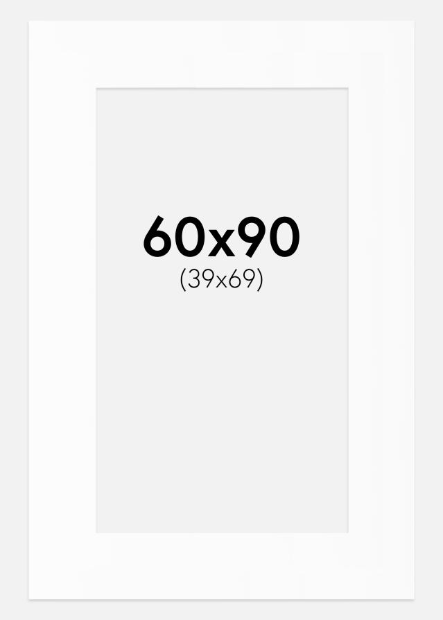 Paspartu Bijelo Standardni Bijeli unutarnji rub 60x90 cm (39x69)