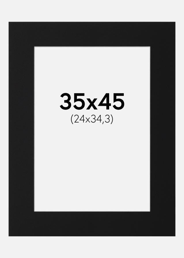 Paspartu Crni Standard (Bijela Jezgra) 35x45 cm (24x34,3)