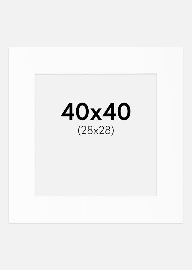 Paspartu Bijeli Standard (Bijela Jezgra) 40x40 cm (28x28)