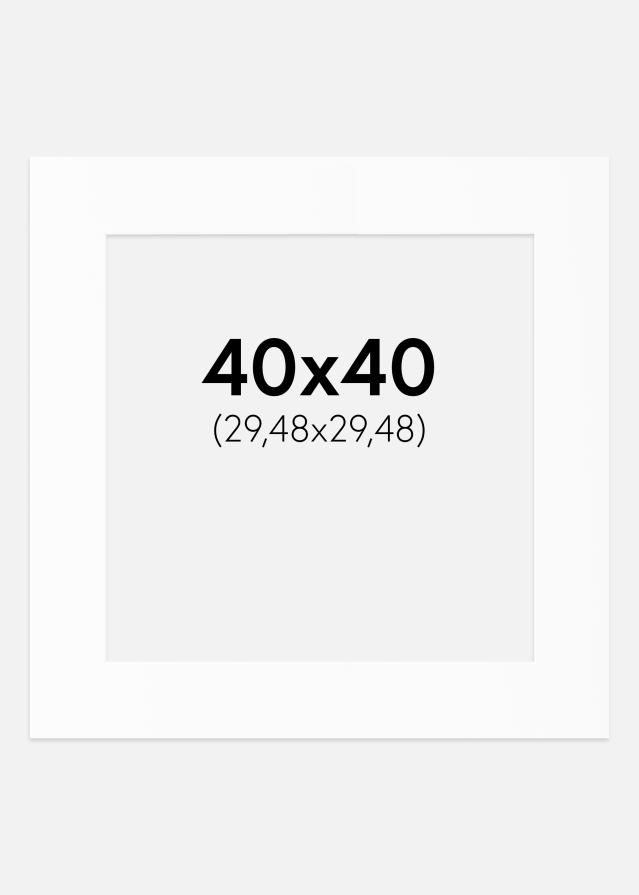 Paspartu Bijeli Standard (Bijela Jezgra) 40x40 cm (29,48x29,48)