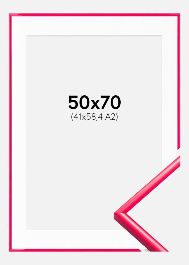Okvir New Lifestyle Hot Pink 50x70 cm - Paspartu Bijelo 42x59,4 cm (A2)
