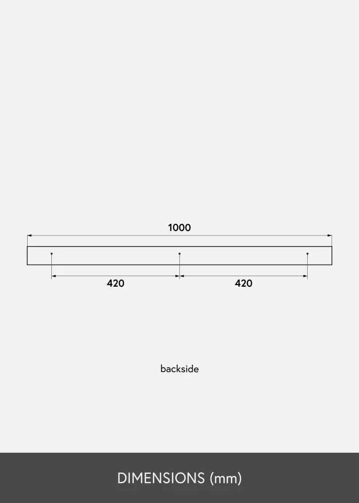 KAILA Polica za slike Hrast 100 cm