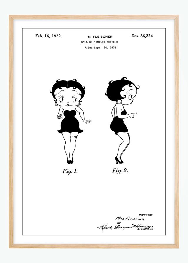 Patentni crtež - Betty Boop Plakat