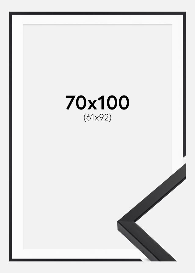 Okvir E-Line Crno 70x100 cm - Paspartu Bijelo 62x93 cm