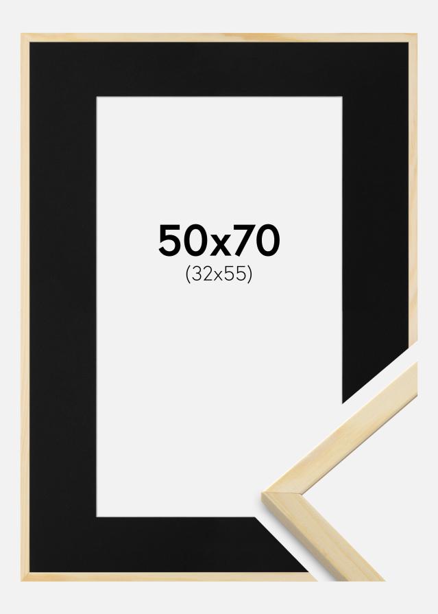 Okvir Galant Bor 50x70 cm - Paspartu Crno 33x56 cm