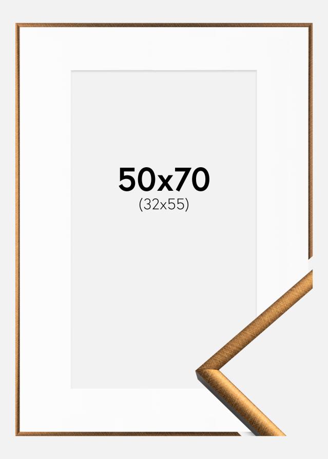 Okvir New Lifestyle Bronca 50x70 cm - Paspartu Bijelo 33x56 cm