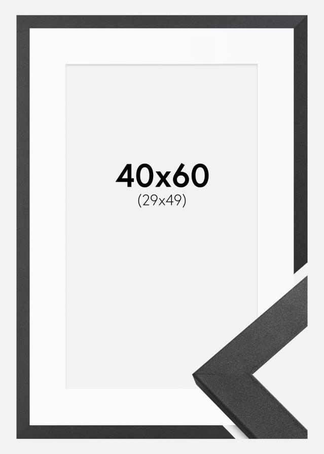 Okvir Graphite Wood 40x60 cm - Paspartu Bijelo 30x50 cm