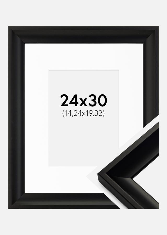Okvir Öjaren Crno 24x30 cm - Paspartu Bijelo 6x8 inches