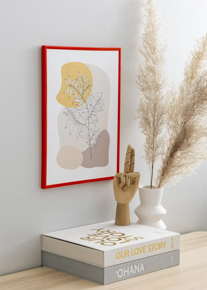 Okvir New Lifestyle Svijetlo crvena 70x100 cm - Paspartu Bijelo 62x93 cm