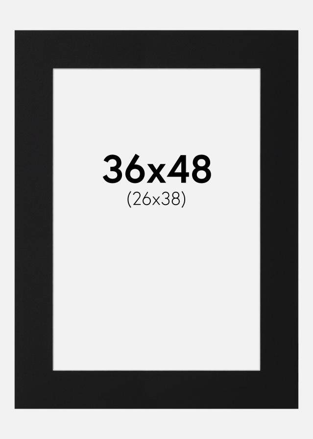 Paspartu Crni Standard (Bijela Jezgra) 36x48 cm (26x38)