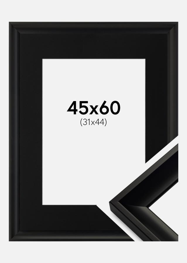 Okvir Öjaren Crno 45x60 cm - Paspartu Crno 32x45 cm