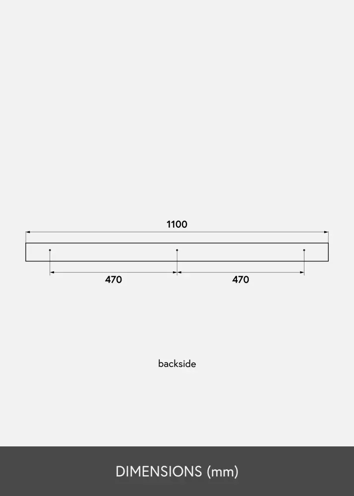 KAILA Polica za slike Bambus 110 cm