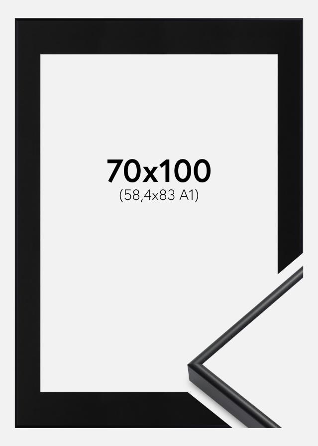 Okvir Visby Crno 70x100 cm - Paspartu Crno 59,4x84 cm (A1)
