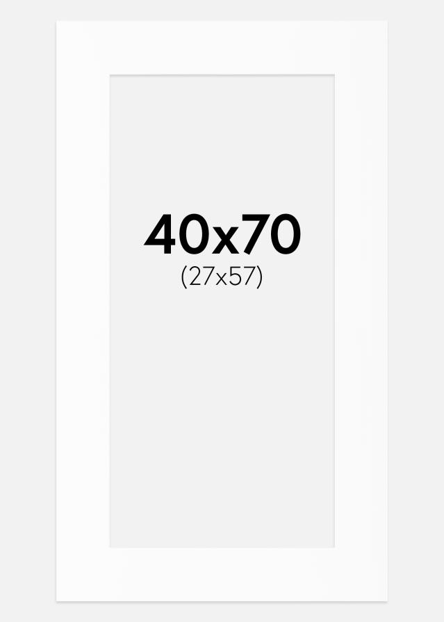 Paspartu Bijelo Standardni Bijeli unutarnji rub 40x70 cm (27x57)