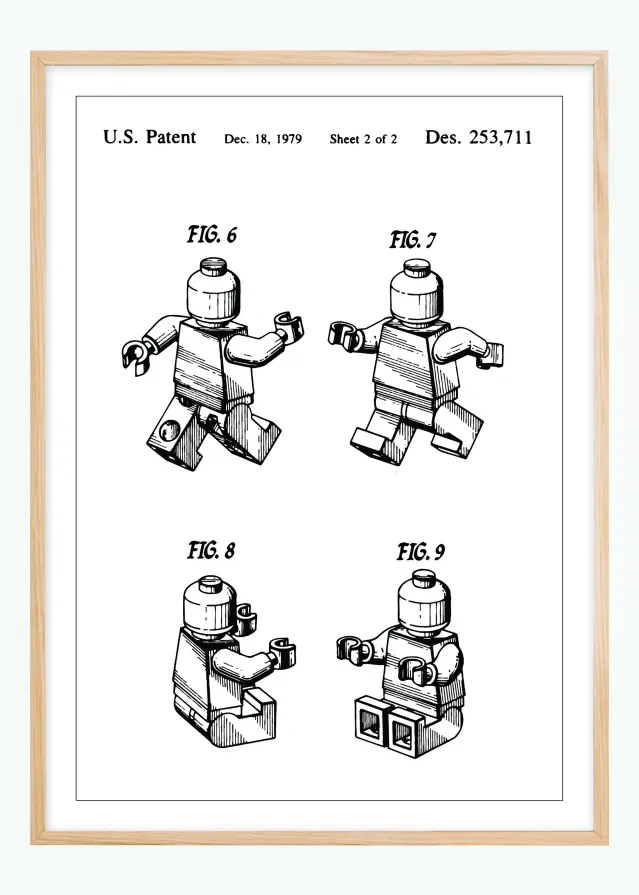 Patentni crtež - Lego II Plakat