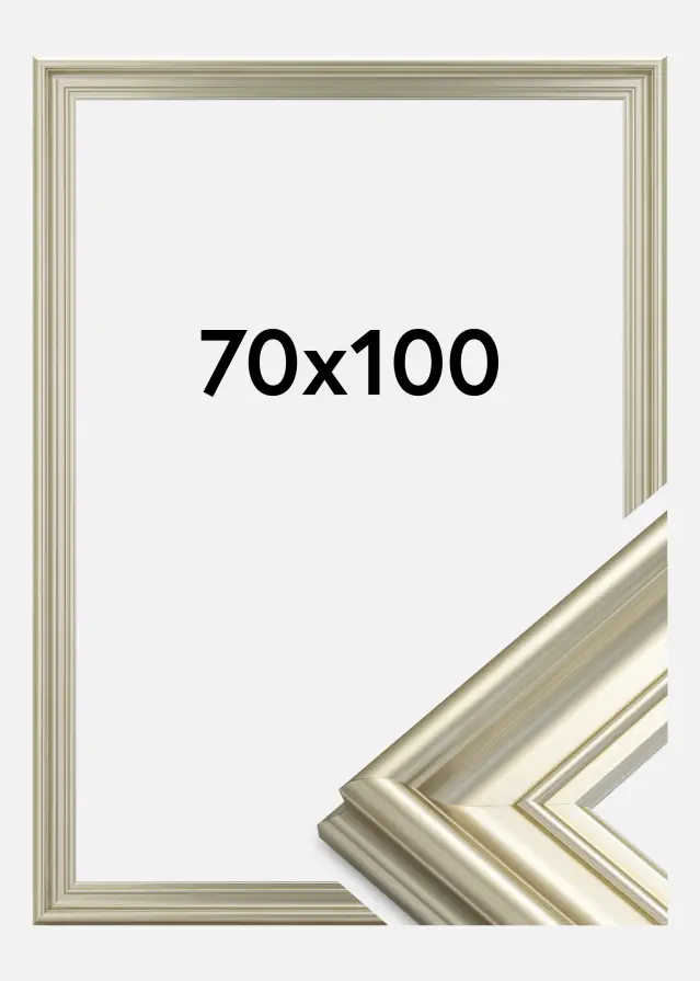 Okvir Mora Premium Srebro 70x100 cm