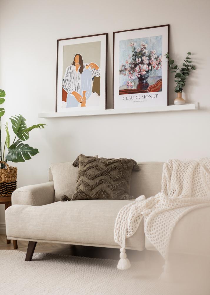 KAILA Polica za slike Bijela 150 cm