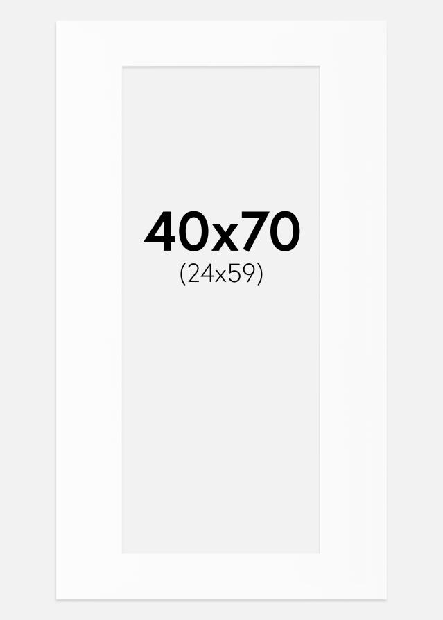 Paspartu Bijelo Standardni Bijeli unutarnji rub 40x70 cm (24x59)