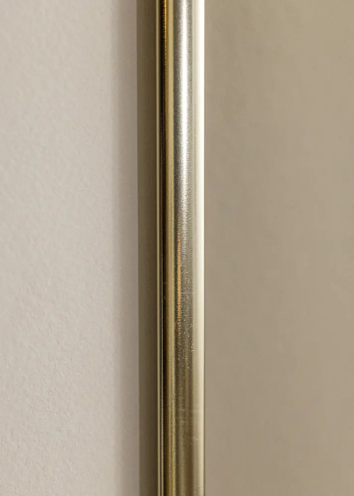 Okvir Aluminij Sjajna Zlatna 30x40 cm - Paspartu Bijelo 21x29,7 cm (A4)