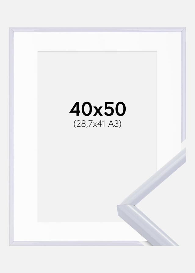 Okvir Victoria Bijelo 40x50 cm - Paspartu Bijelo 29,7x42 cm (A3)