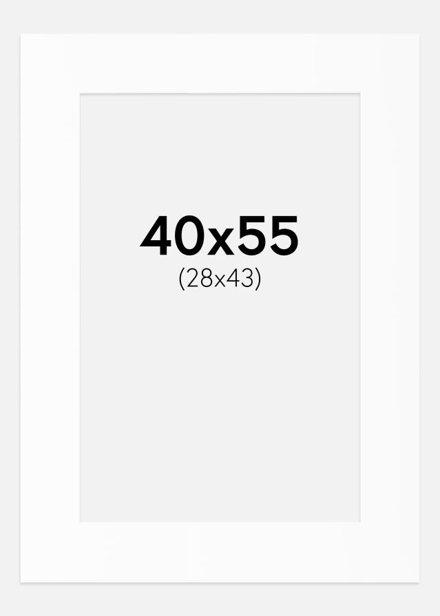 Paspartu Bijeli Standard (Bijela Jezgra) 40x55 cm (28x43)