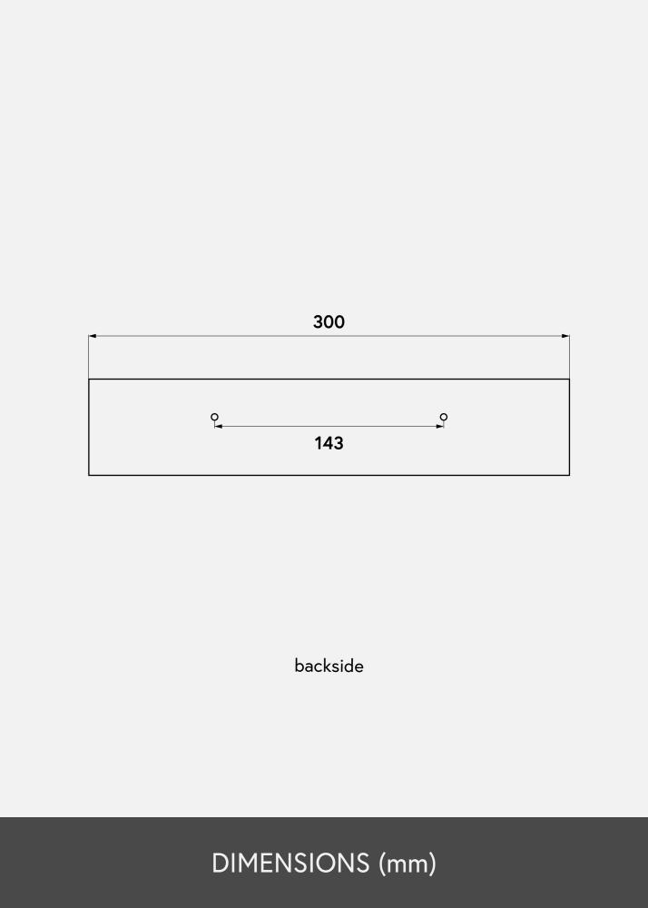 KAILA Polica za slike Crna 30 cm