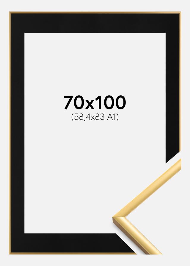 Okvir New Lifestyle Shiny Gold 70x100 cm - Paspartu Crno 59,4x84 cm (A1)