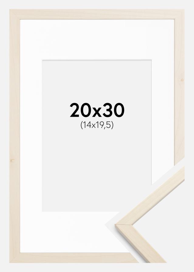 Okvir Edsbyn Javor 20x30 cm - Paspartu Bijelo 15x21 cm (A5)