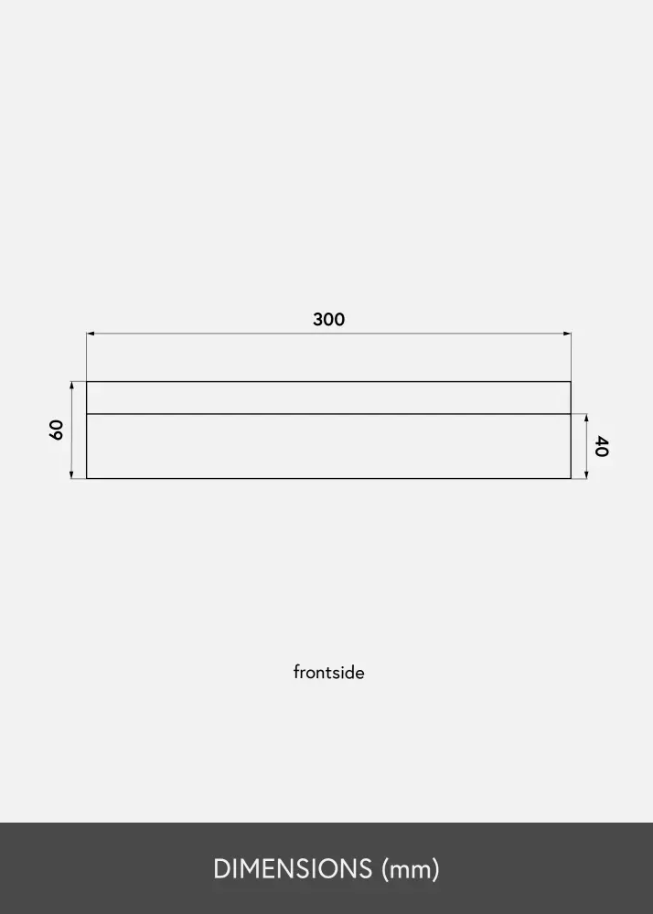 KAILA Polica za slike Crna 30 cm
