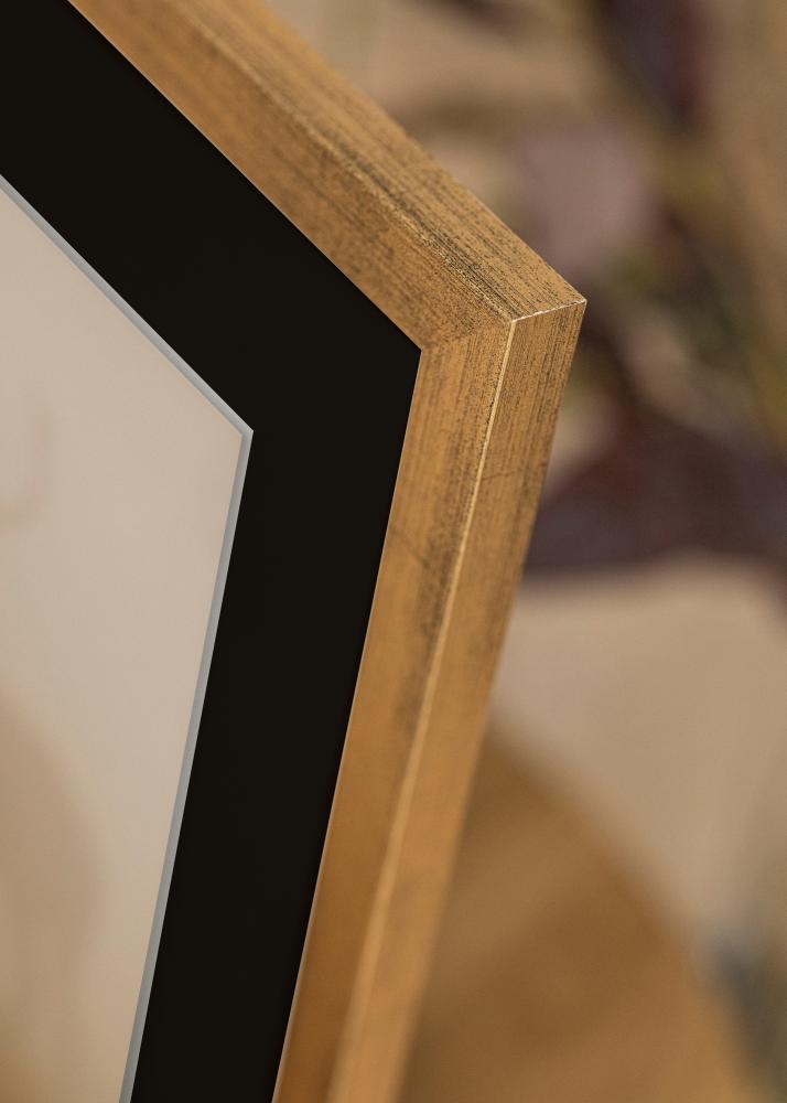 Okvir Profinjeni Zlato 30x40 cm - Paspartu Crno 21x29,7 cm (A4)