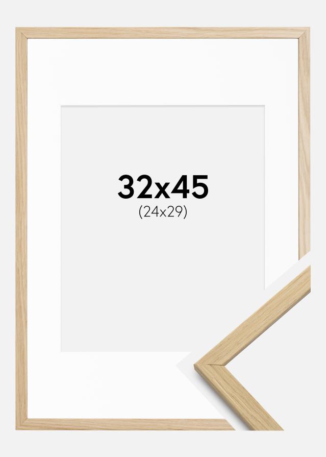 Okvir Edsbyn Hrast 32x45 cm - Paspartu Bijelo 25x30 cm