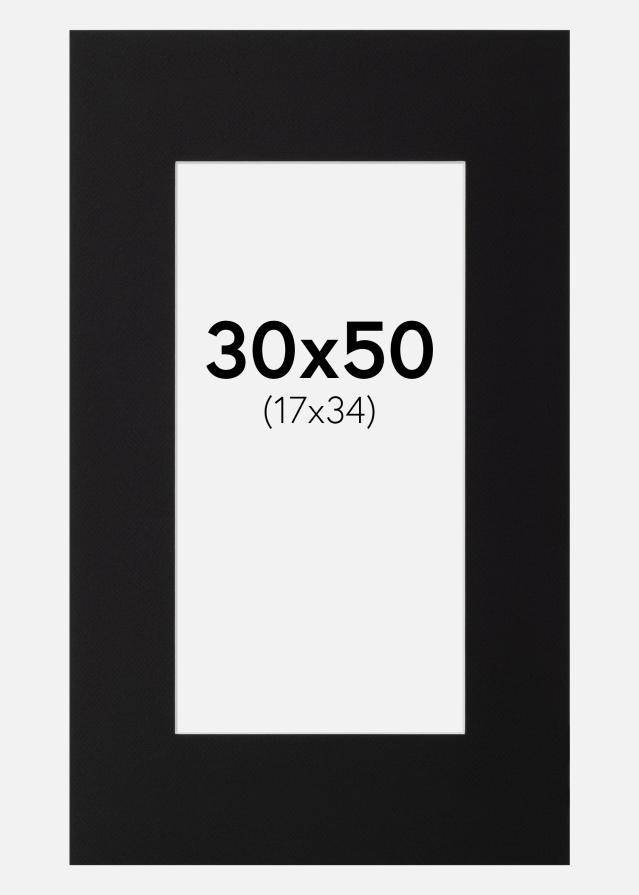 Paspartu Canson Crno Bijeli unutarnji rub 30x50 cm (17x34)