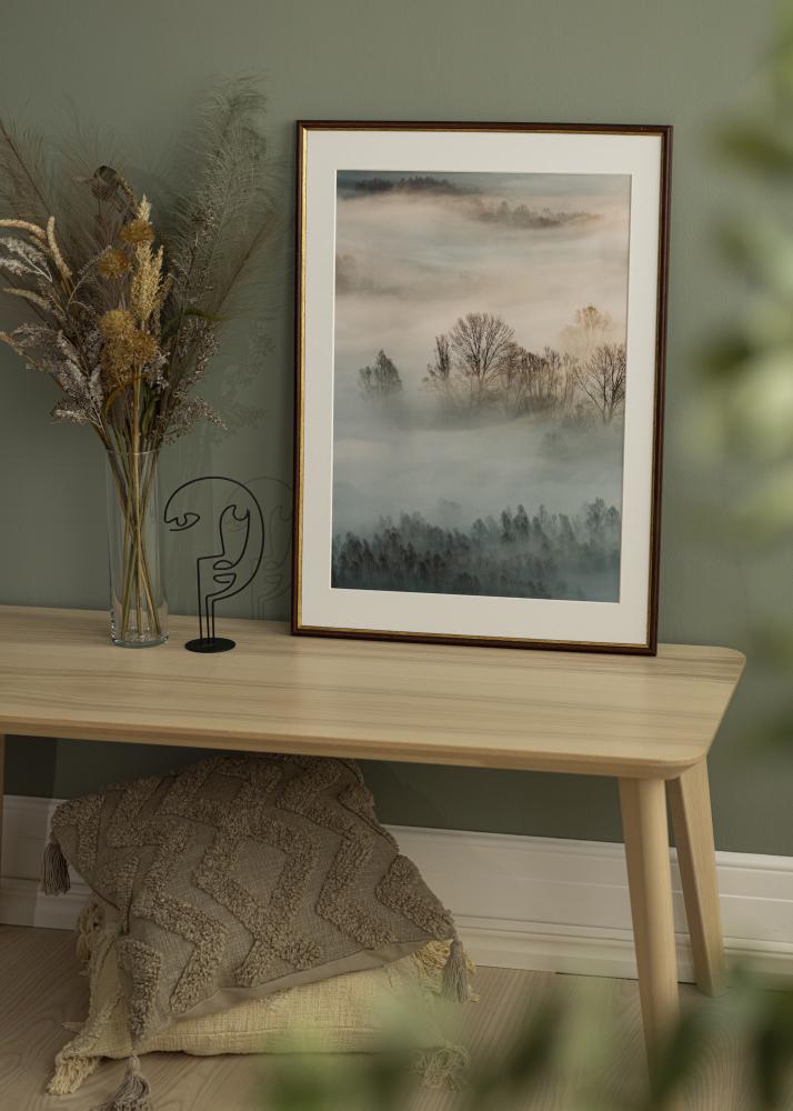 Okvir Horndal smeđa 34x42 cm - Paspartui Bijela 26x34 cm