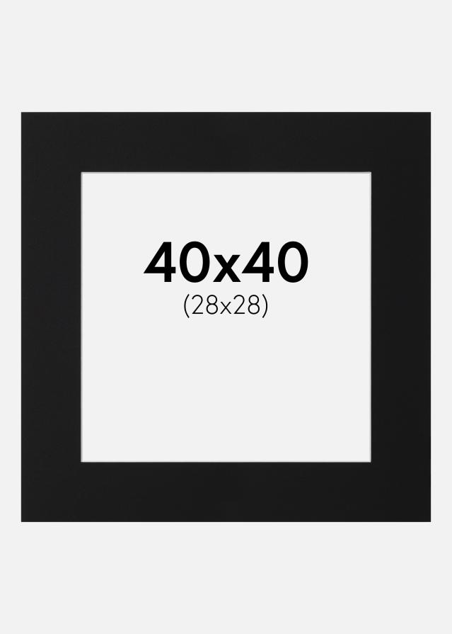 Paspartu Crni Standard (Bijela Jezgra) 40x40 cm (28x28)