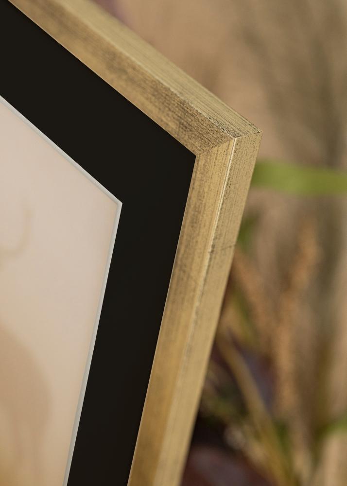 Okvir Profinjeni Srebro 18x24 cm - Paspartu Crno 13x18 cm