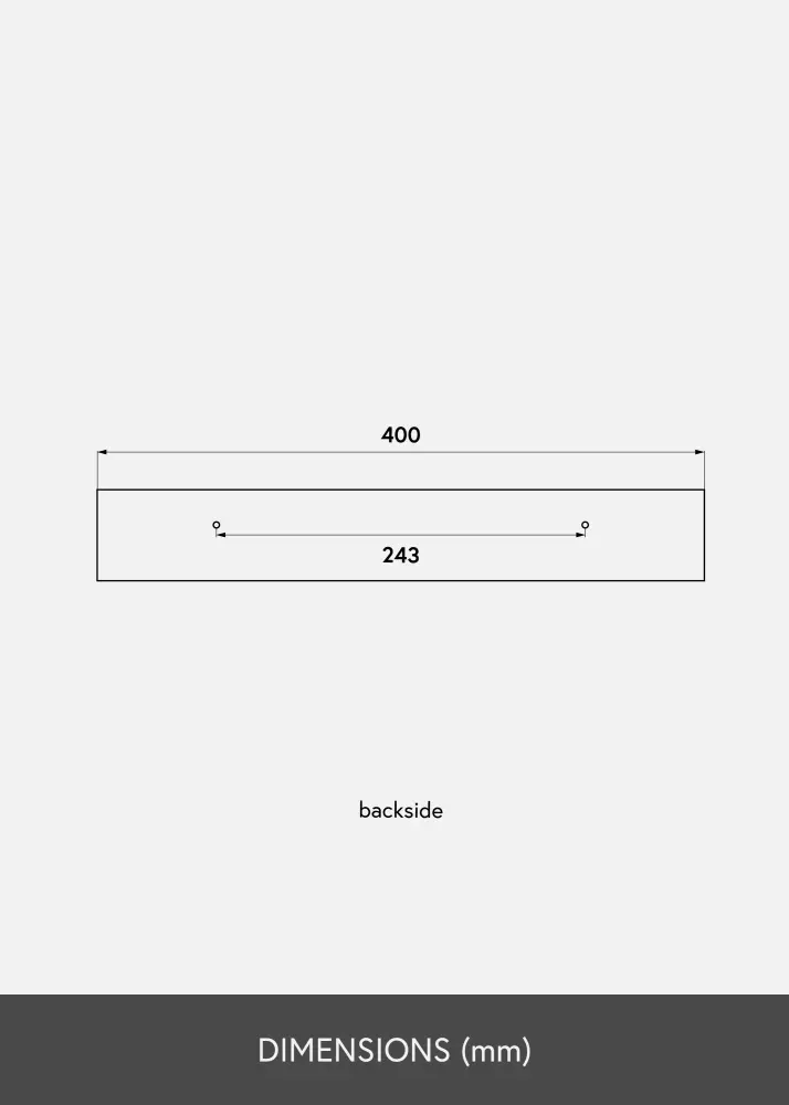 KAILA Polica za slike Crna 40 cm
