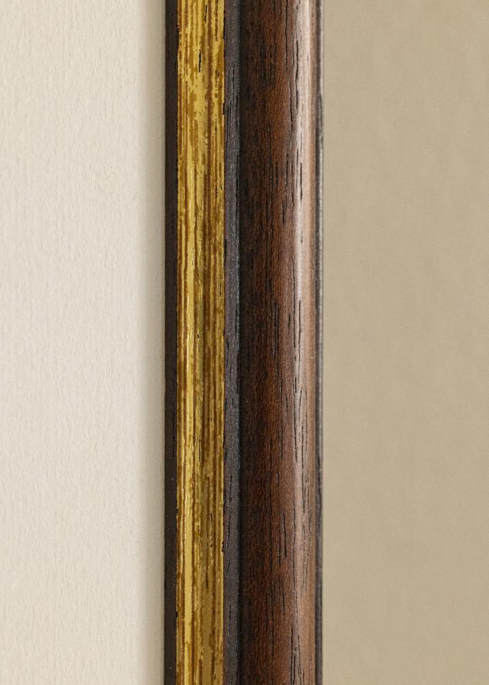 Okvir Siljan smeđa 45x45 cm - Paspartui Bijela 14x14 inča