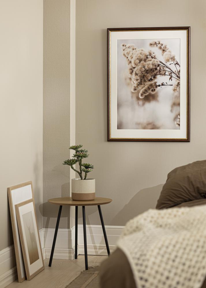 Okvir Siljan smeđa 45x45 cm - Paspartui Bijela 14x14 inča