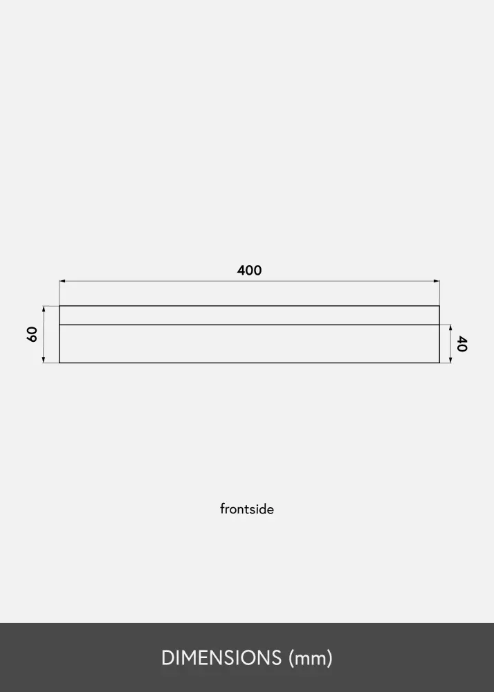 KAILA Polica za slike Crna 40 cm