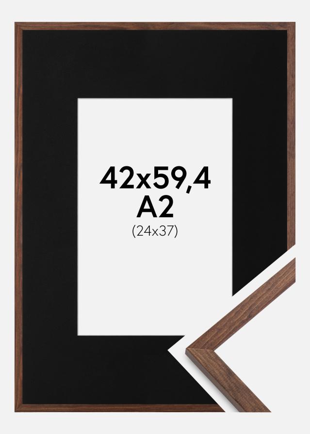 Okvir Galant Orah 42x59,4 cm (A2) - Paspartu Crno 25x38 cm