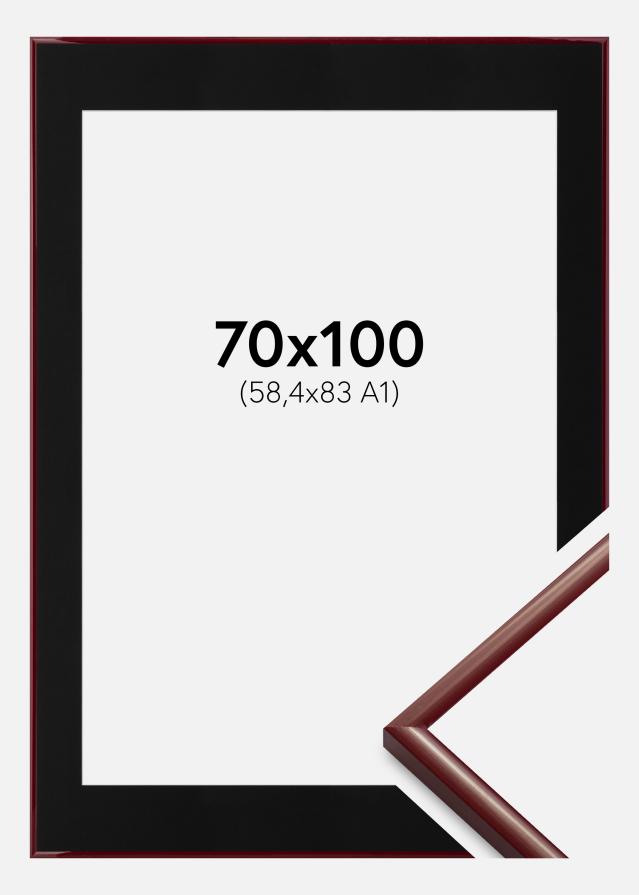 Okvir New Lifestyle Tamno crvena 70x100 cm - Paspartu Crno 59,4x84 cm (A1)