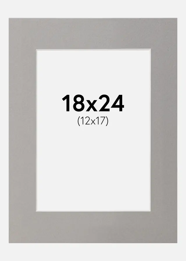 Paspartu Siva 18x24 cm (12x17)